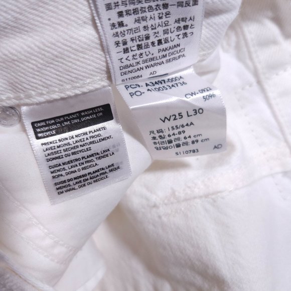 Levi’s Premium Dad Utility Jeans Baggy Loose Relaxed Straight Leg White 25 x 30 - Picture 8 of 14